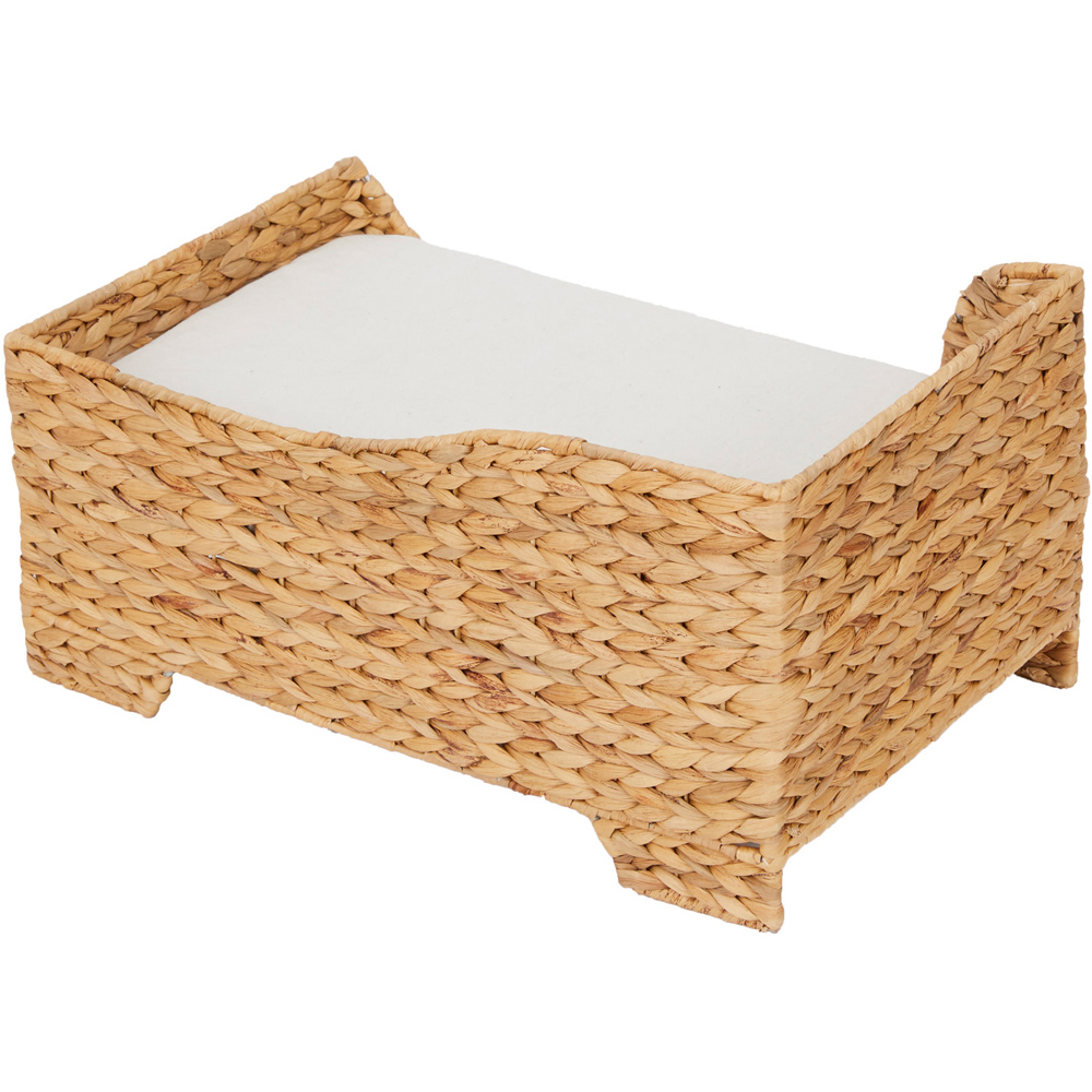 Teamson Pets Seagrass Weaving Cat Bed with Cushions Image 5