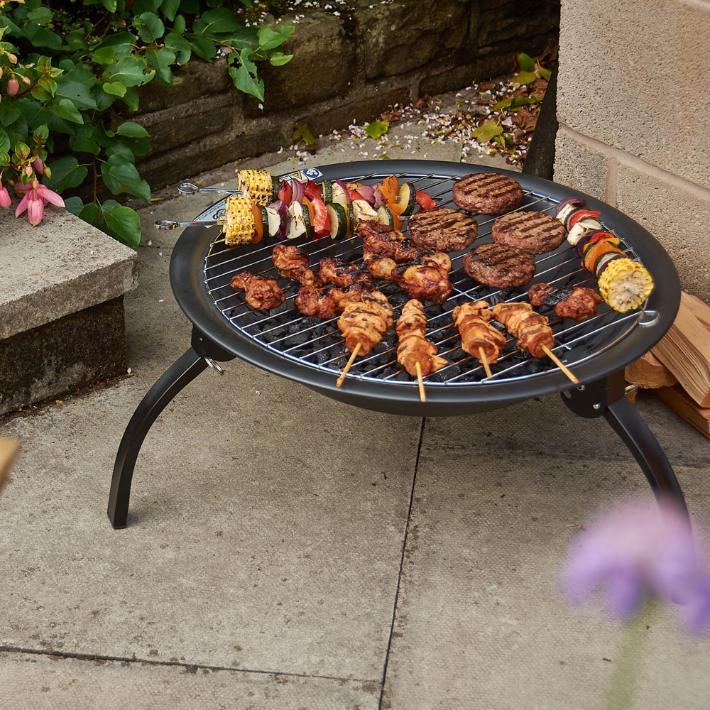 Bar-Be-Quick Dual Firepit and Charcoal Barbecue Image 3