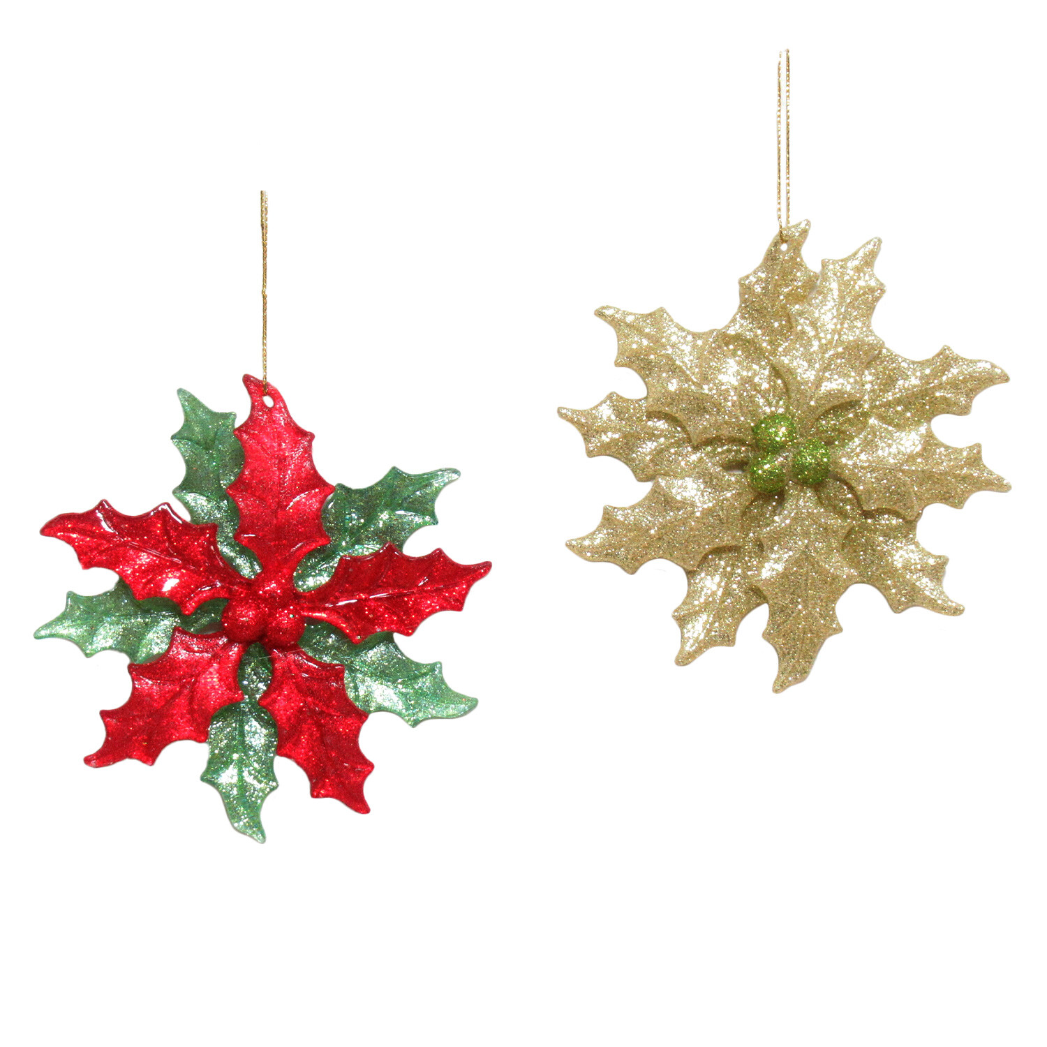 Glitter Holly With Berries Image