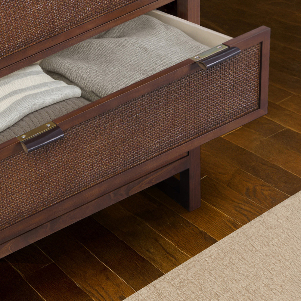 Teamson Home Hatteras 5 Drawer Walnut Dresser Image 5