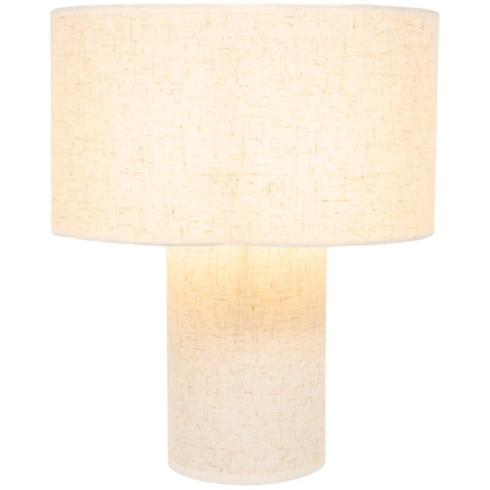 Linen Table Lamp Beige Image 1