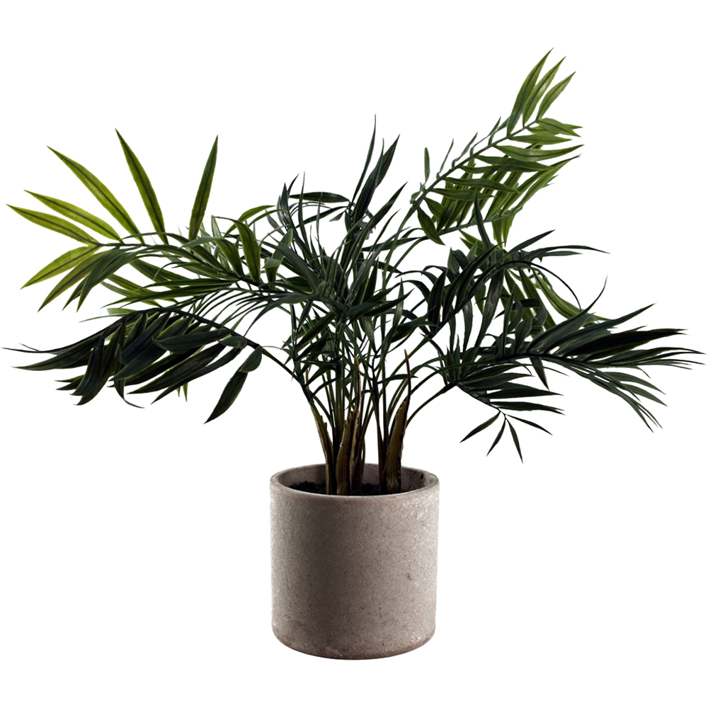 Leaf Mini Tropical Palm Artificial Plant in Decorative Planter 40cm Image 1