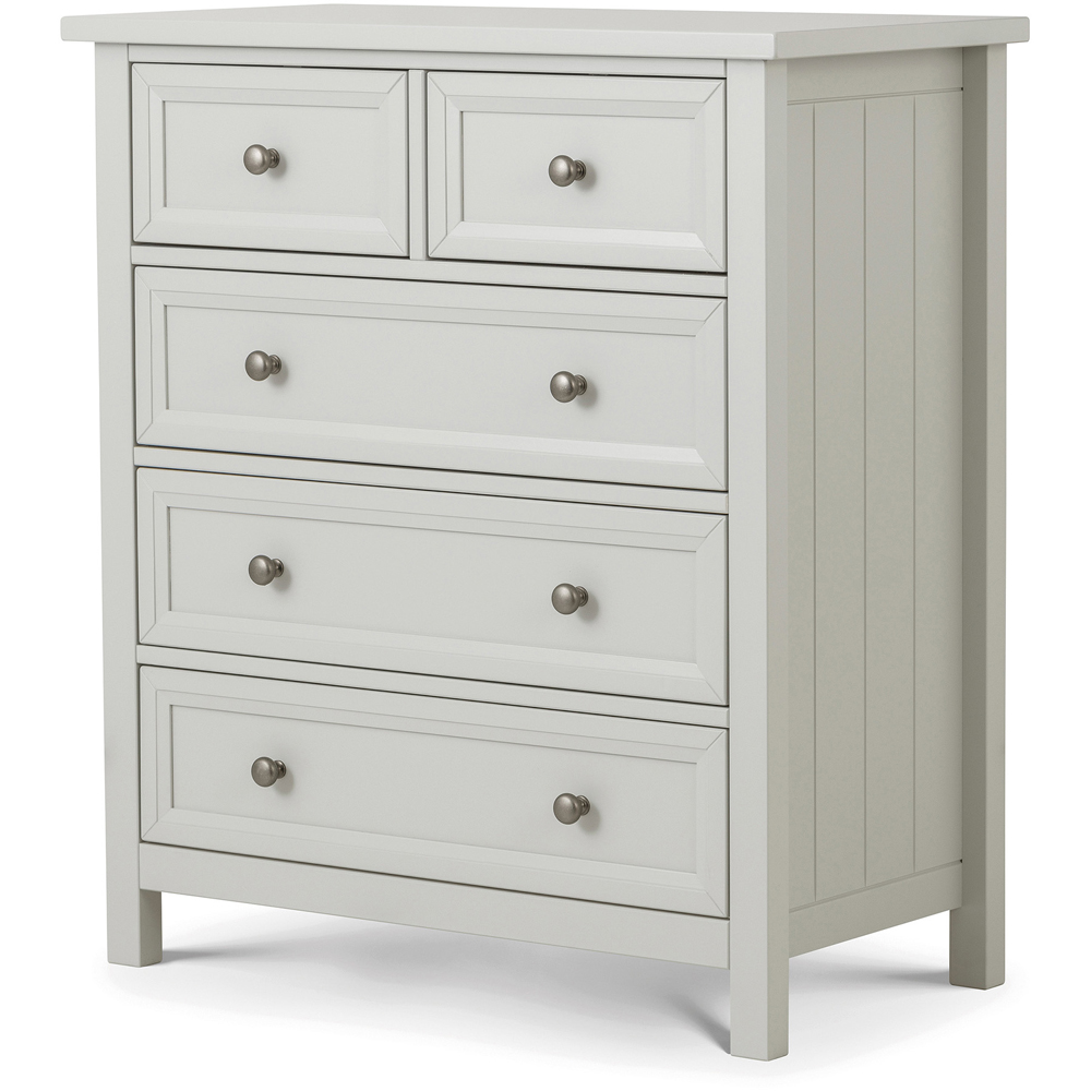 Julian Bowen Maine 5 Drawer Dove Grey Chest of Drawers Image 2