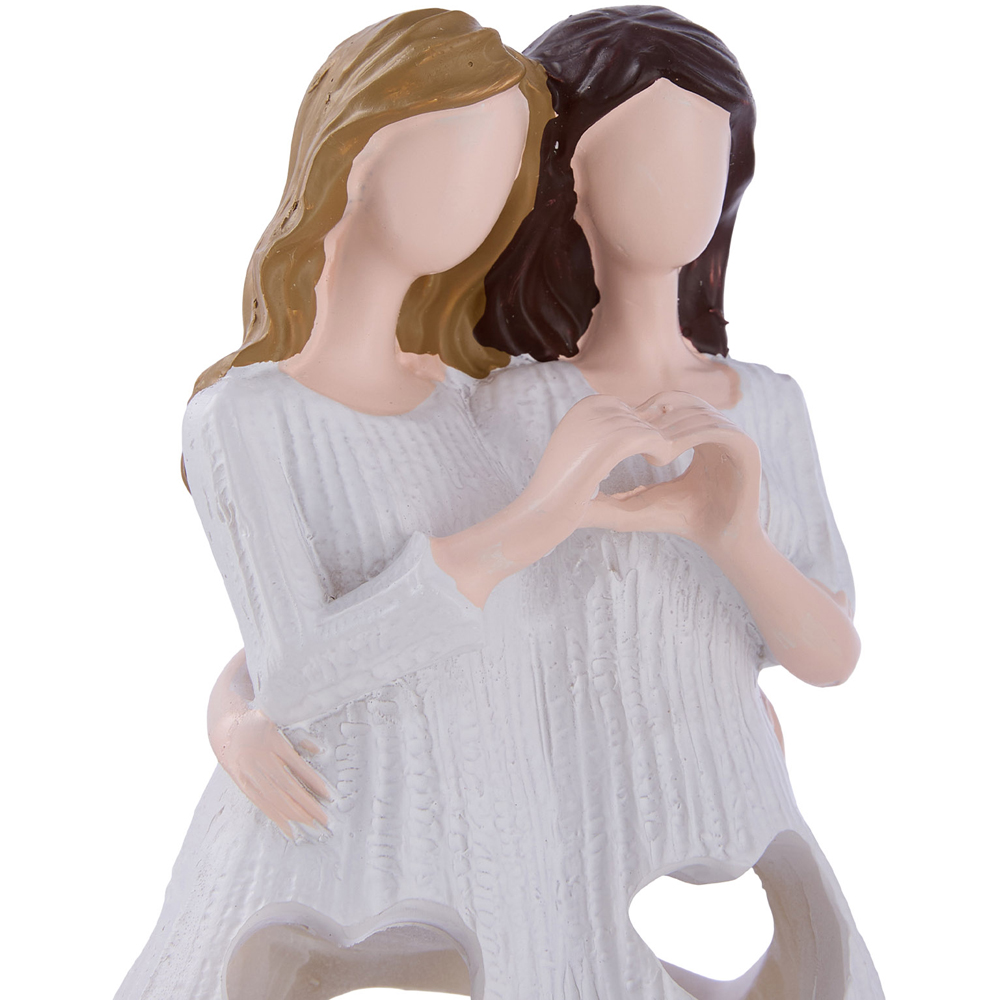 Living and Home White Resin Duo Tealight Holder Image 5