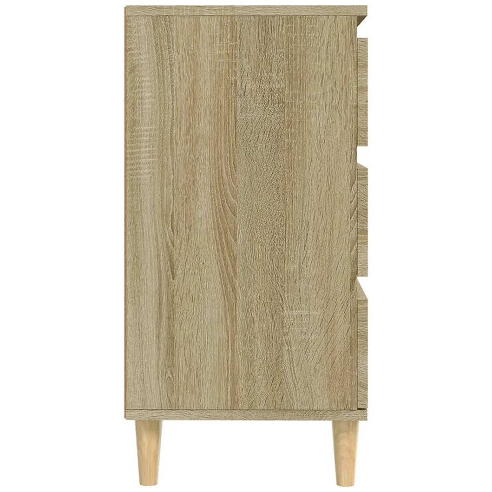 vidaXL Single Door Single Smoked Oak Sideboard Image 8