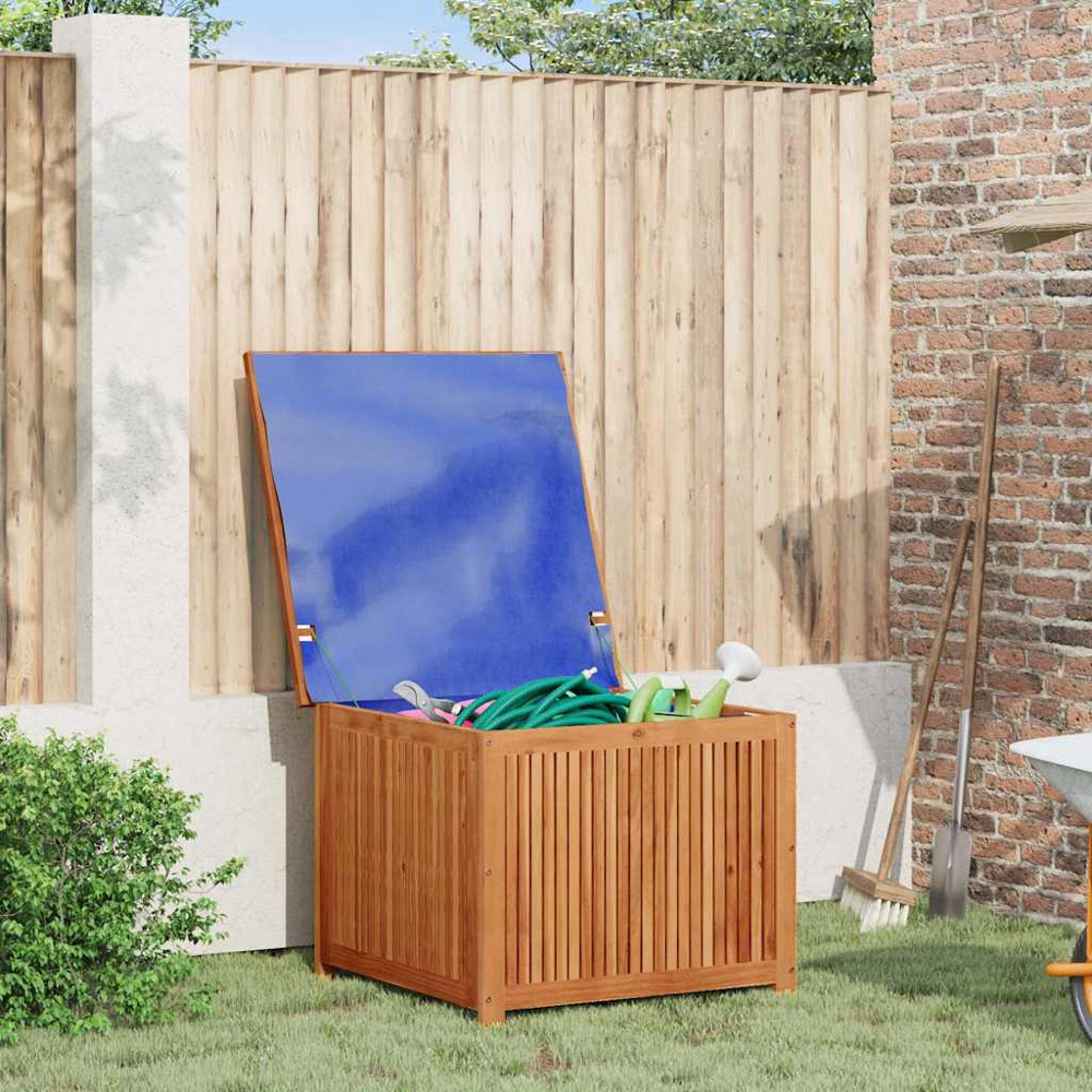 vidaXL 58 x 75 x 75cm Brown Acacia Wood Garden Storage Box Image 2