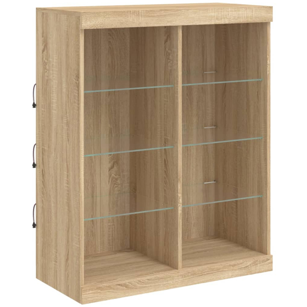 vidaXL 8 Shelf Sonoma Oak LED Sideboard Image 2