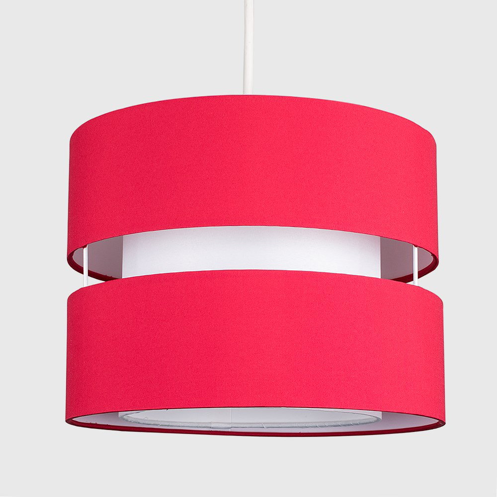 ValueLights Sophia 2 Tier Red Ceiling Light Shade Small Image 2