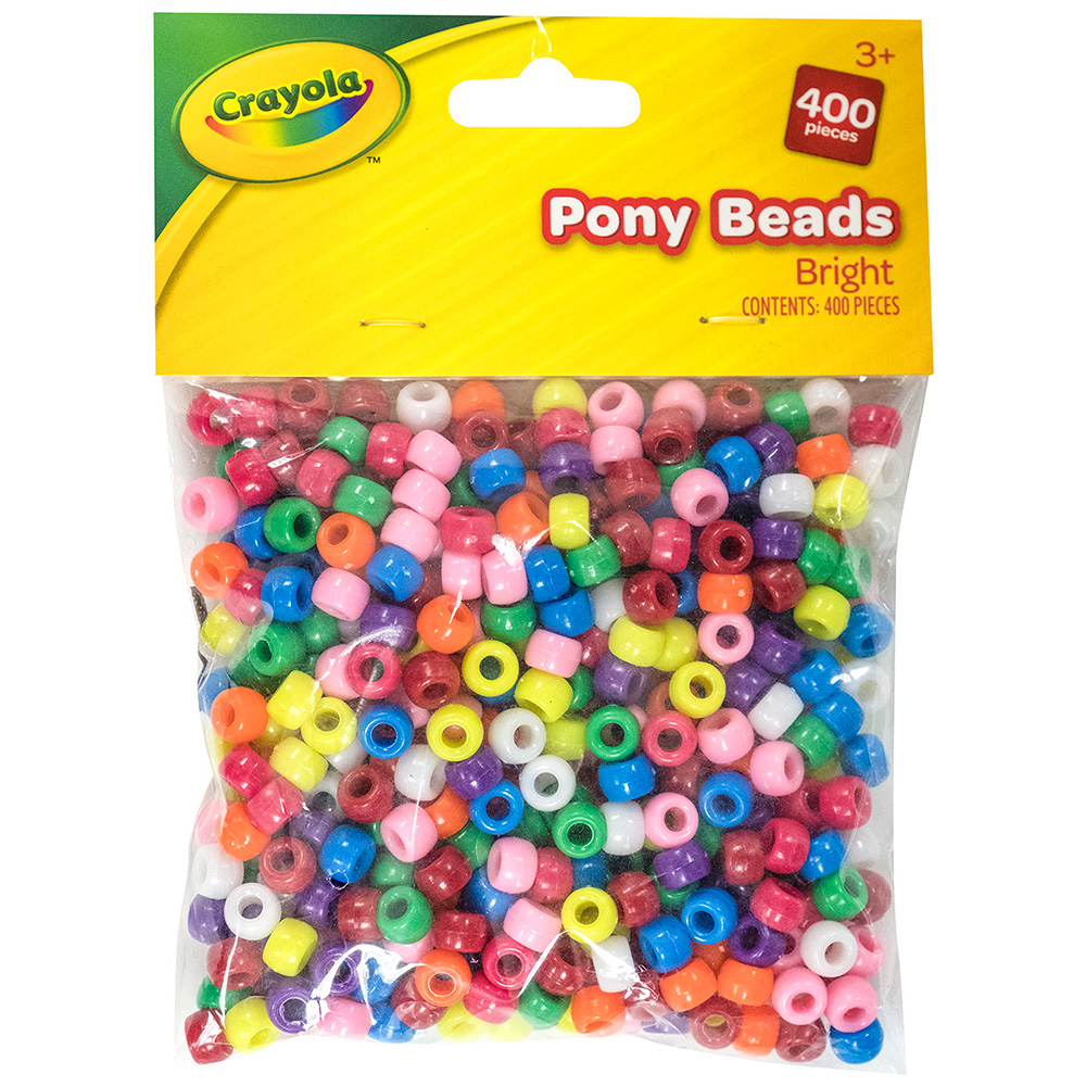 Pack of 400 Bright Pony Beads Image