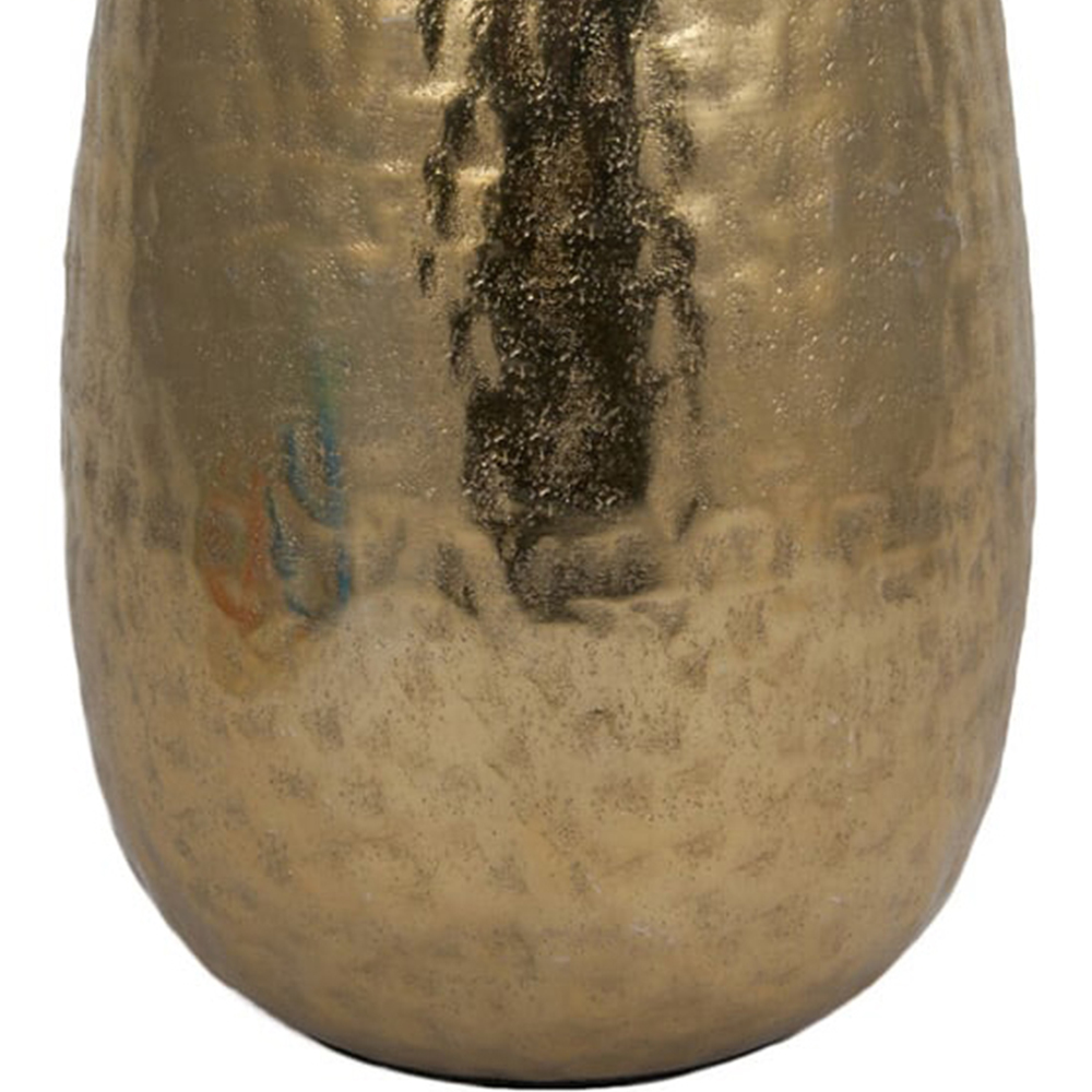 Hammered Champagne Metal Vase Image 6