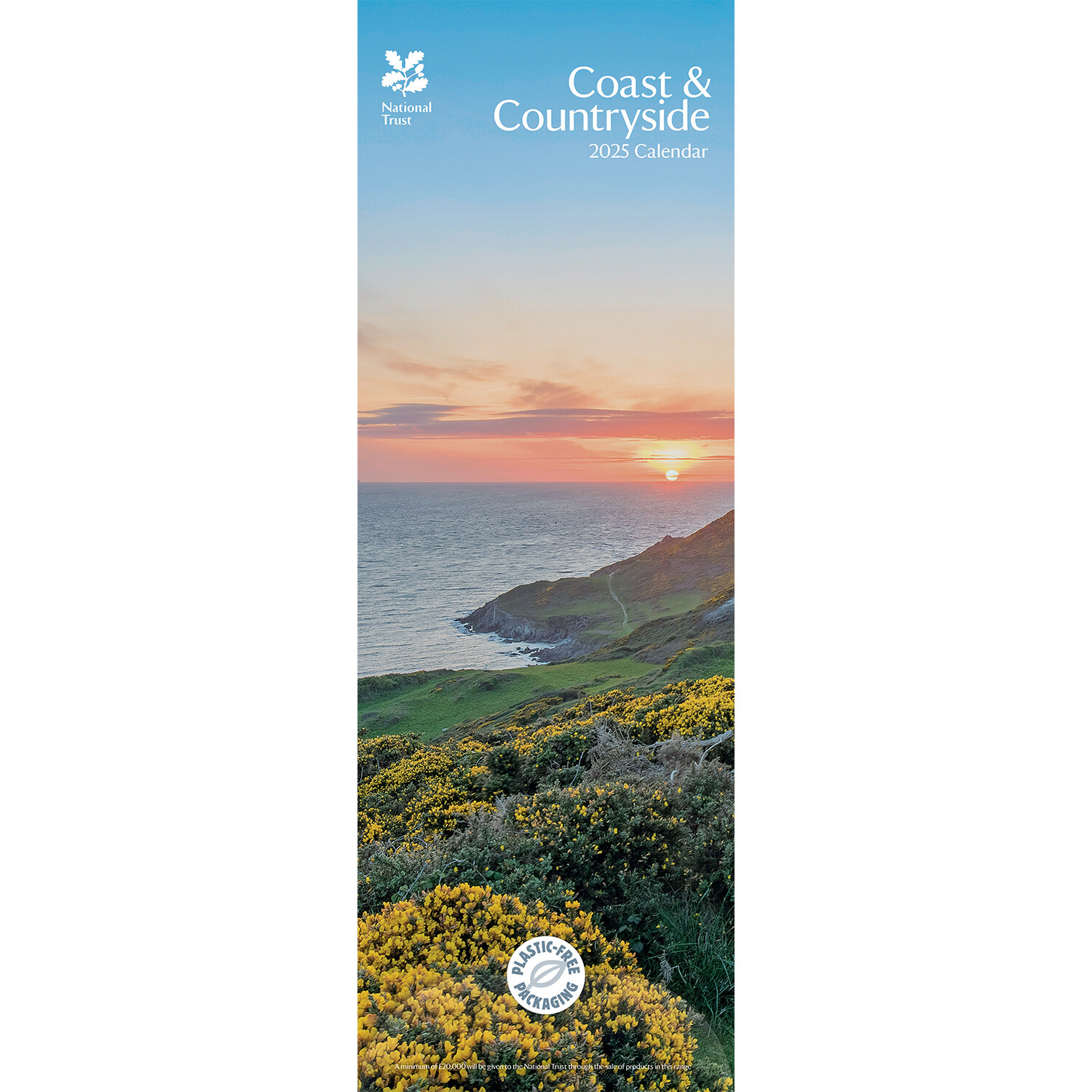 2025 National Trust Coast Slim Calendar Multicolour Image