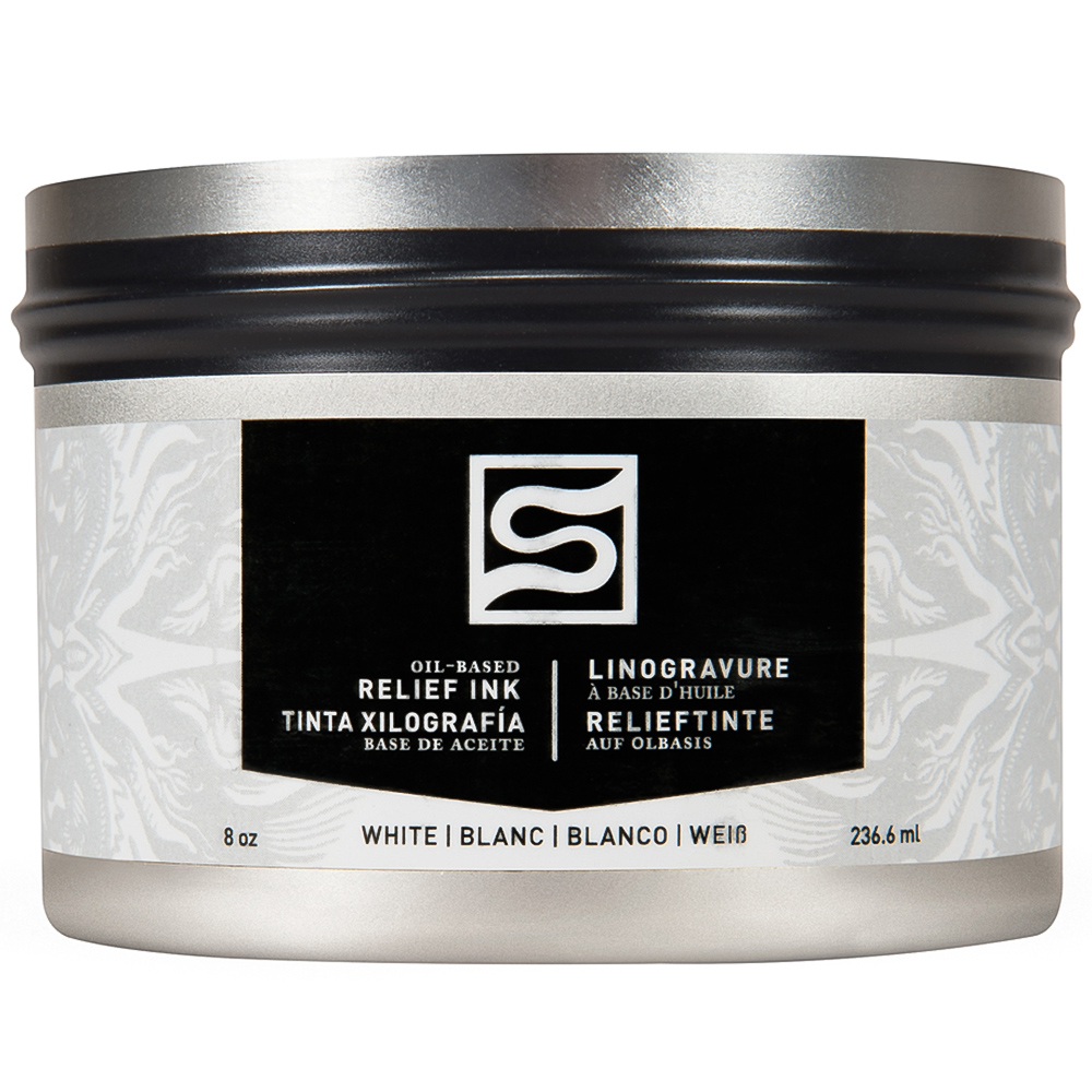 Speedball White Oil Relief Ink 236.5ml Image