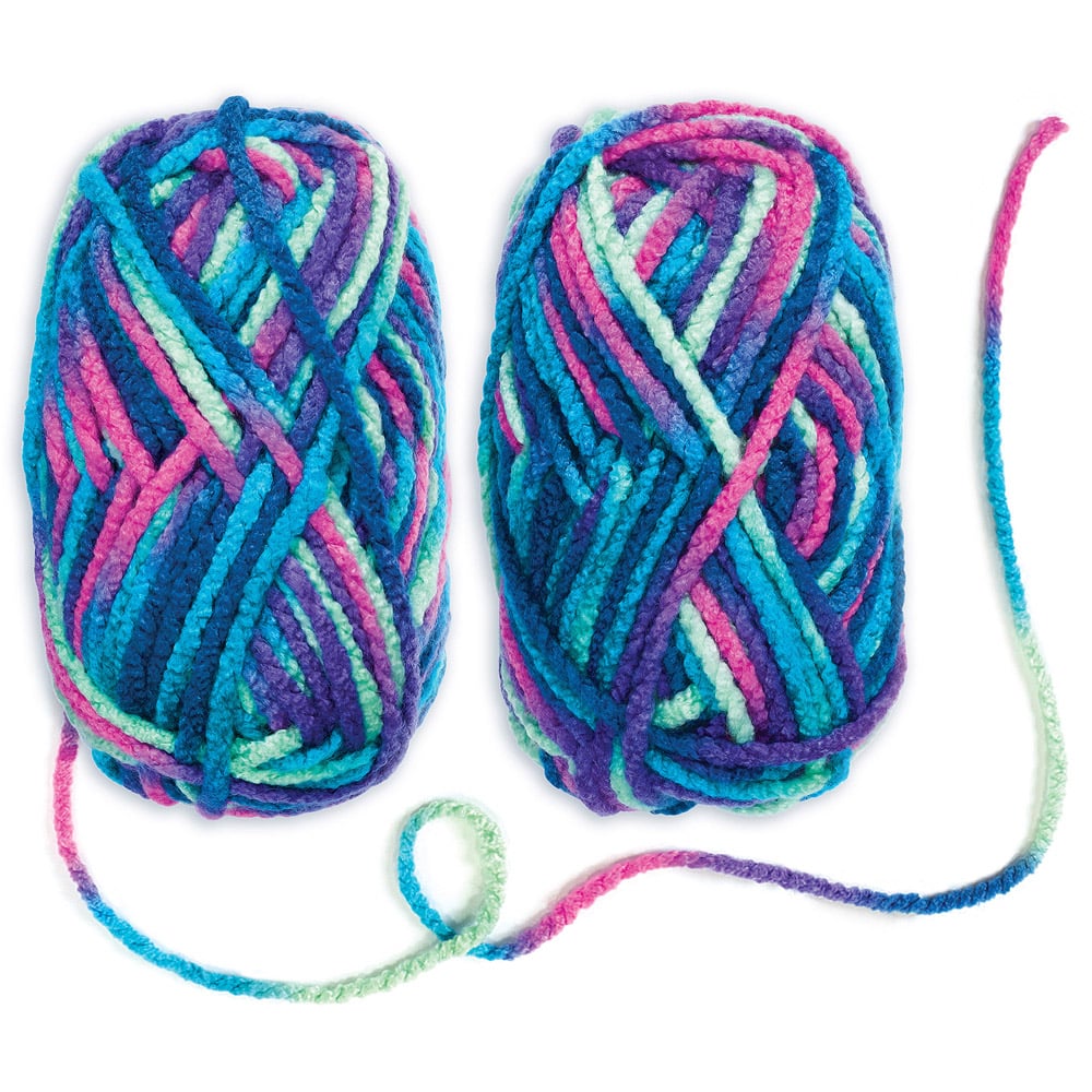 Creativity For Kids Blue Quick Knit Button Scarf Craft Kit Image 4