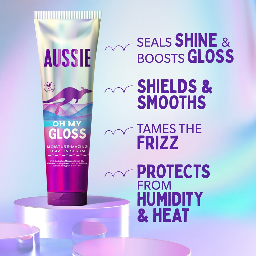 Aussie Oh My Gloss Moisture Mazing Leave In Serum Image 6
