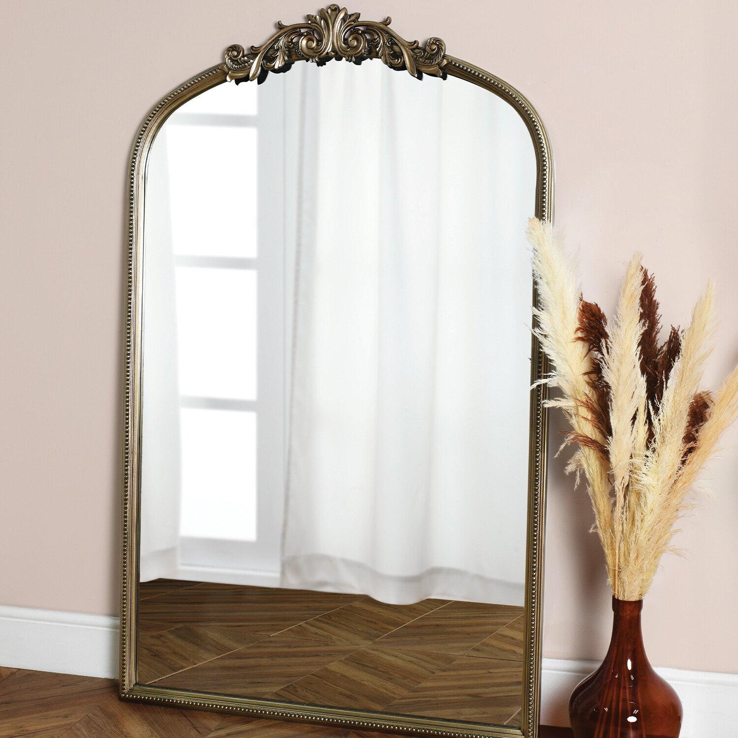 Antique Gold Lean To Mirror - Gold Image 2