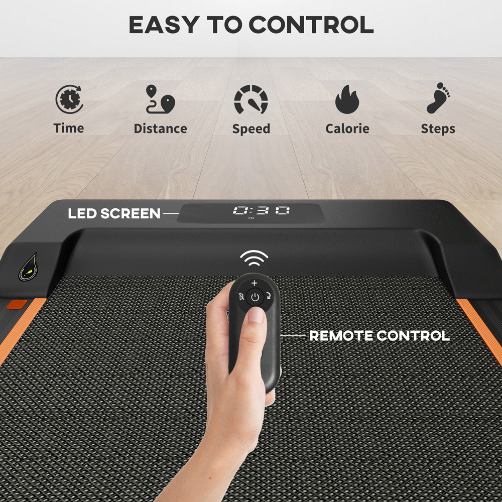 SPORTNOW Orange Foldable Walking Pad with LED Display Image 6