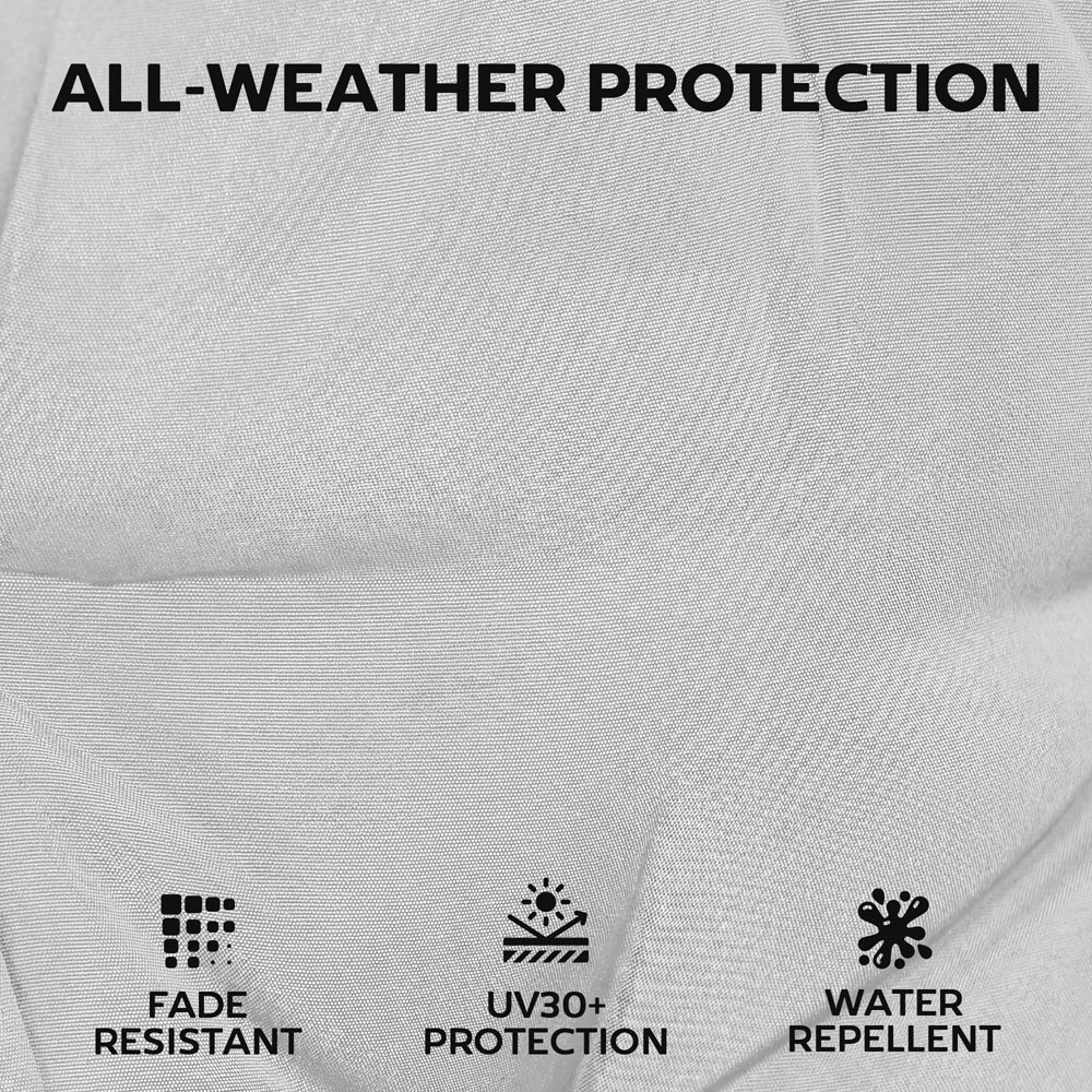 Outsunny Light Grey Waterproof Garden Chair Cushion 111.5 x 53cm 4 Pack Image 5