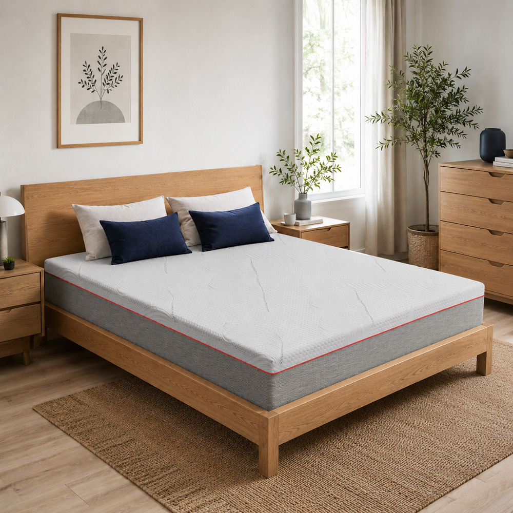 Visco Therapy Double Fusion Graphite Memory Pocket Mattress with 2 Deep Sleep Pillow Image 2