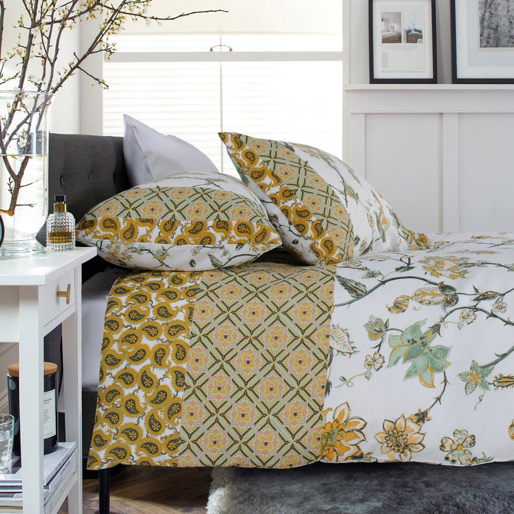 Deyongs Jacobean Double Sage and Gold Duvet Set Image 2