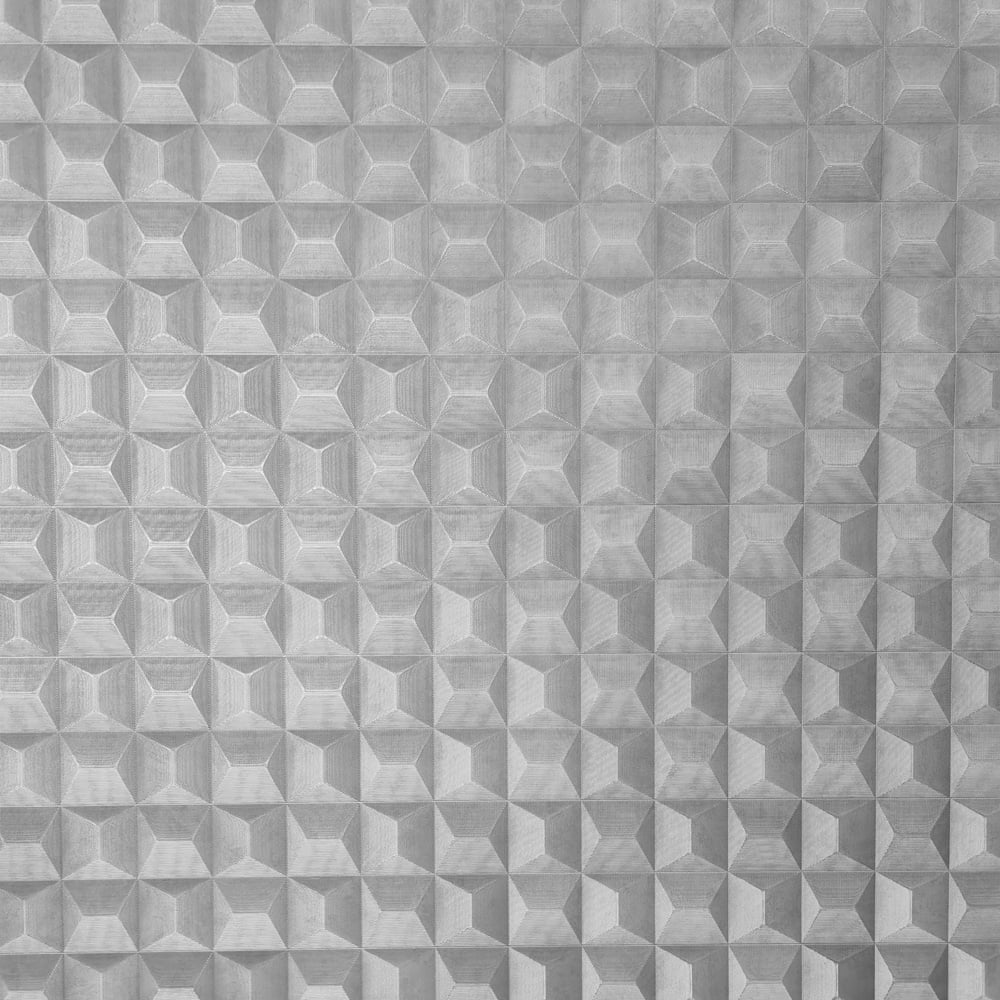 Vymura Romero 3D Square Effect Geo Grey Vinyl Wallpaper Image 1