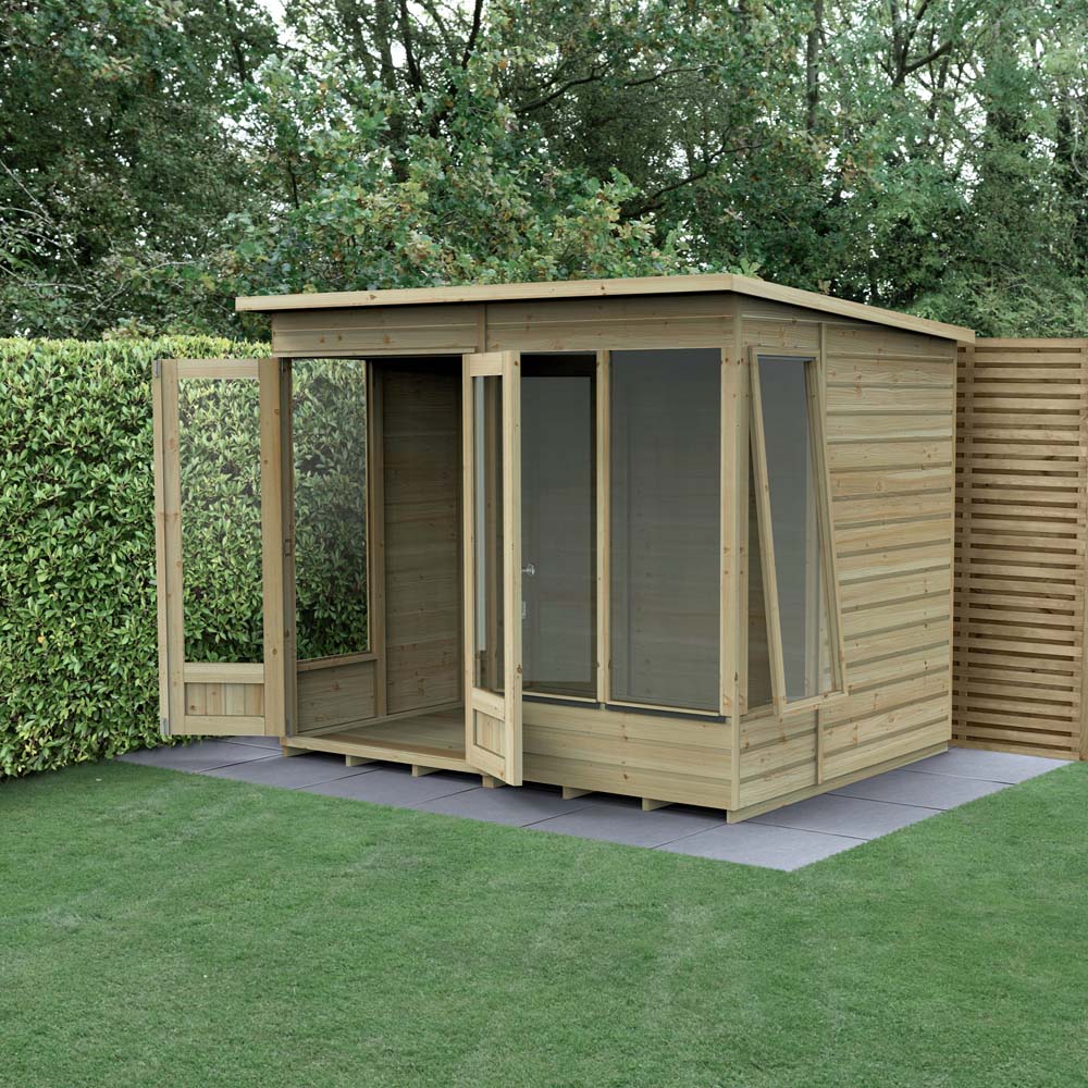 Forest Garden Beckwood 8 x 6ft Single Side Opening Pent Summerhouse Image 6