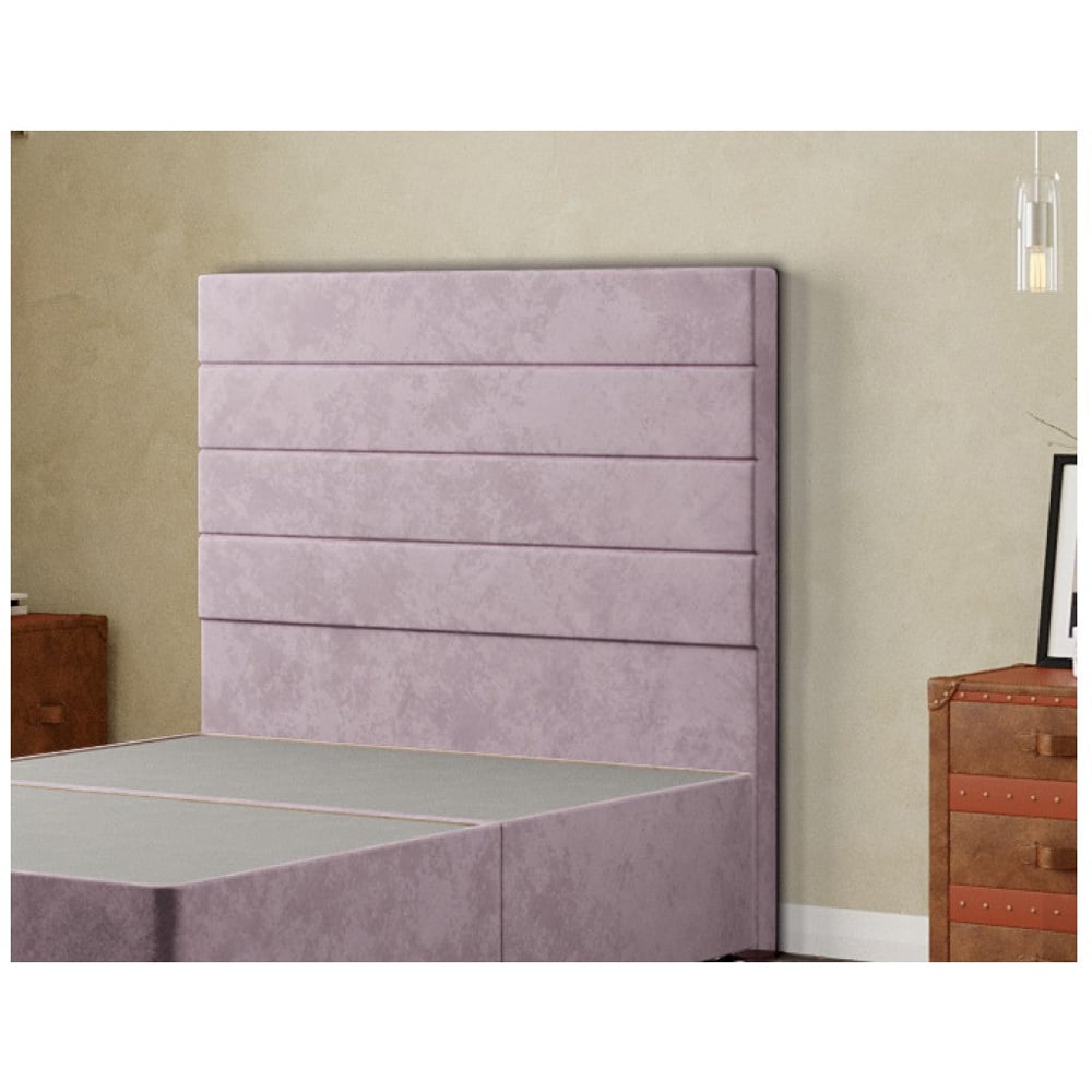 Eleganza George Small Double Blush Plush Floor Standing Headboard Image 3