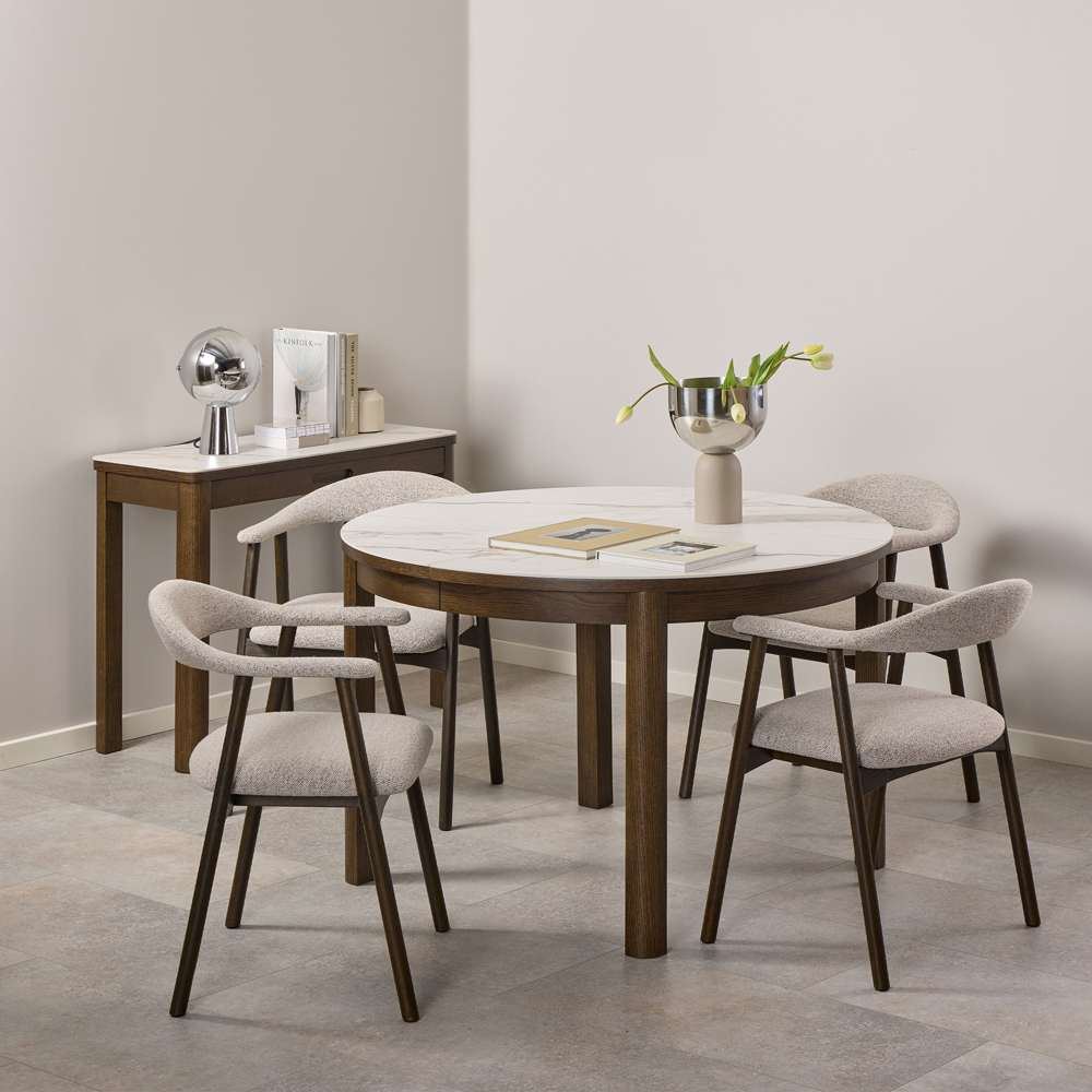 Florence Southampton Single Drawer Cream Ceramic Console Table Image 9