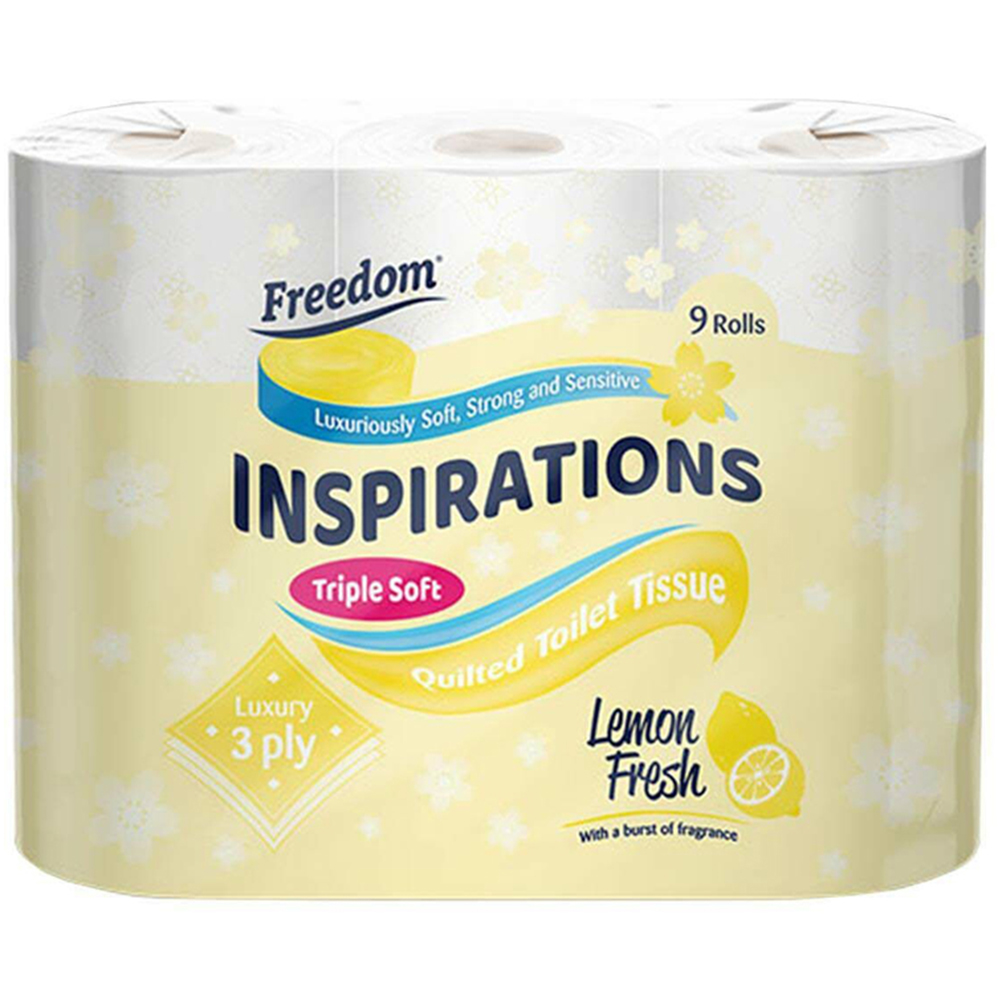 Freedom Lemon Toilet Paper 3 Ply with Kitchen Towel 24 Rolls 2 Ply Image 7