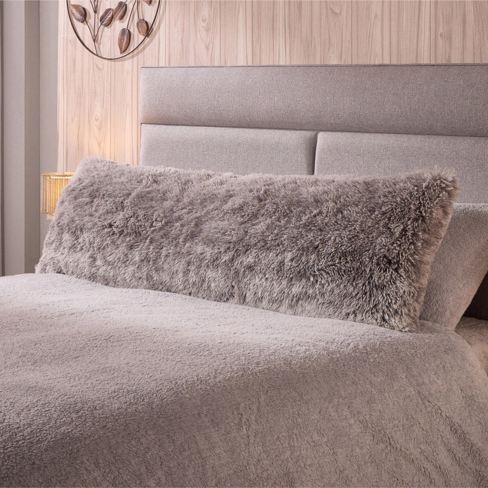 Downland Huggleland Double Grey Long Hair Bolster Pillow Image 2