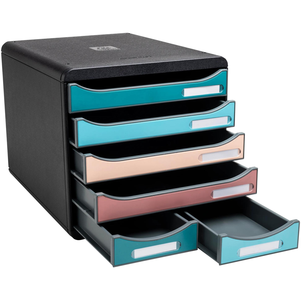 Exacompta Big Box Maxi Scandi 6 Drawer Multicolour Filing Module Image 3