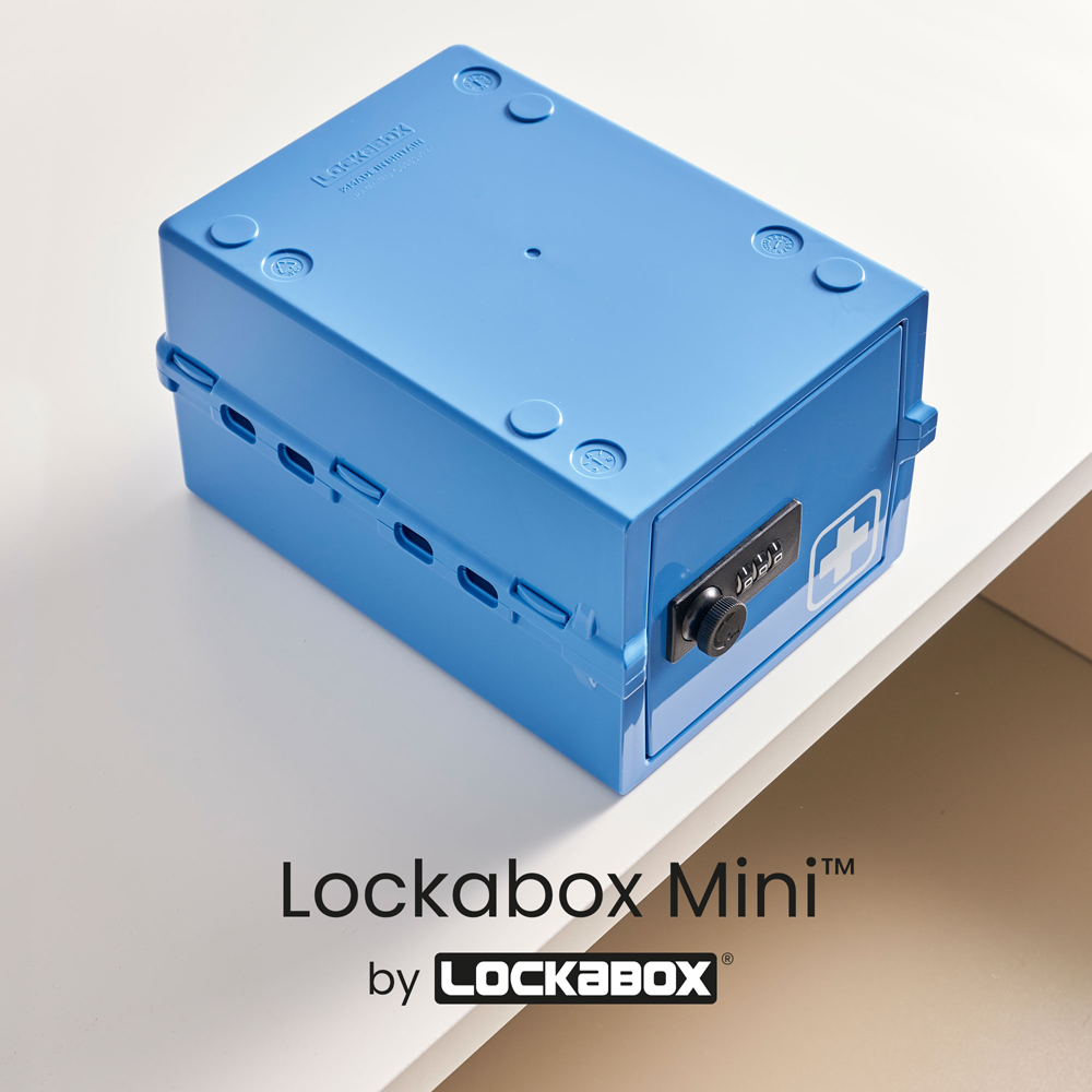 Lockabox 3L Medi Blue Lockable Mini Storage Box Image 2