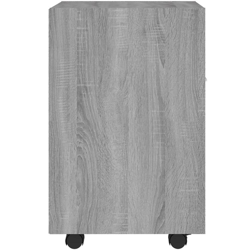 vidaXL Single Door Single Shelf Grey Sonoma Side Cabinet with Wheels Image 4