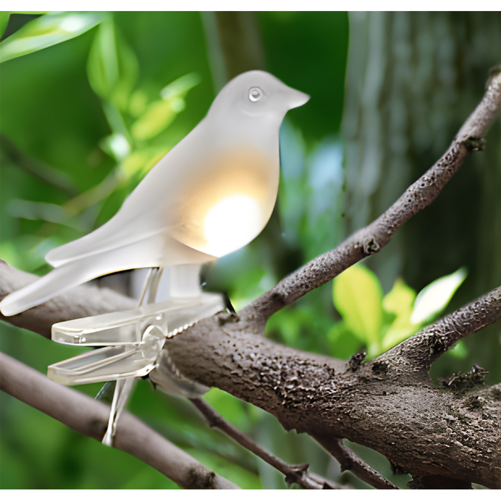 Avilo Hand-Painted Clip-On Bird Decoration with Solar Light 5 Pack Image 4