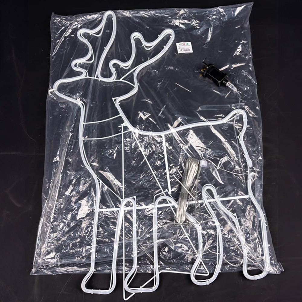 Shatchi Blue LED Standing Reindeer Neon Rope Silhouette Image 3