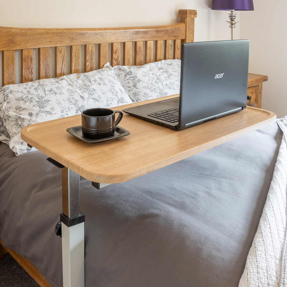NRS Healthcare Easylift Home Height Adjustable Overbed Table Image 3