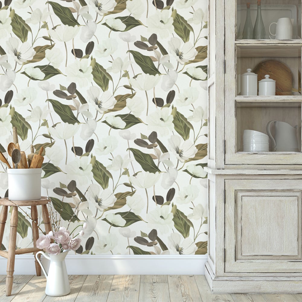 Erismann Fairy Blossom Green Wallpaper Image 5