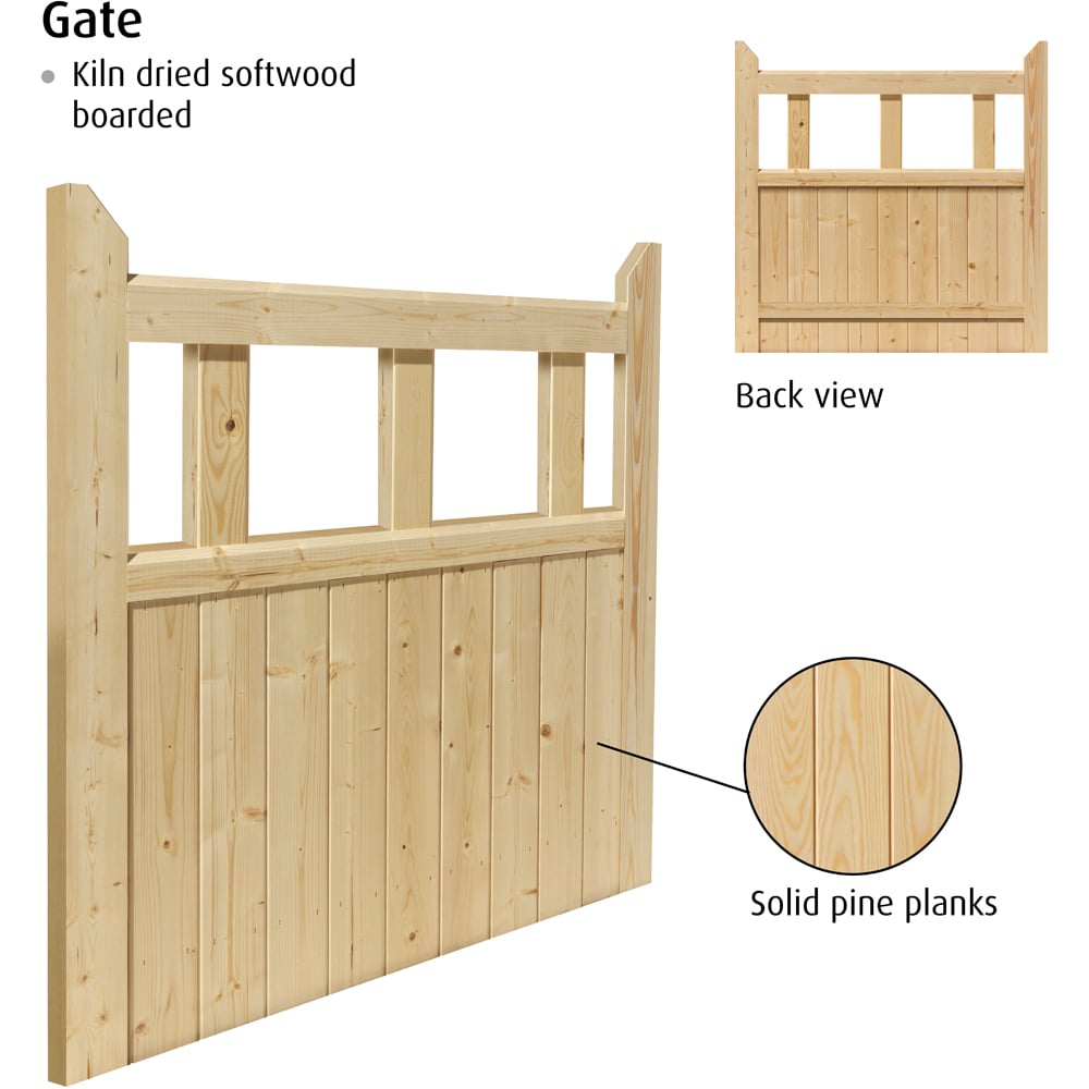 JB Kind Softwood Boarded Gate 915 x 915mm Image 4