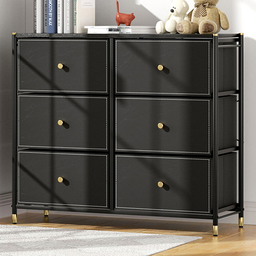 H&O Direct 6 Drawer Plastic Storage Cabinet Image 1