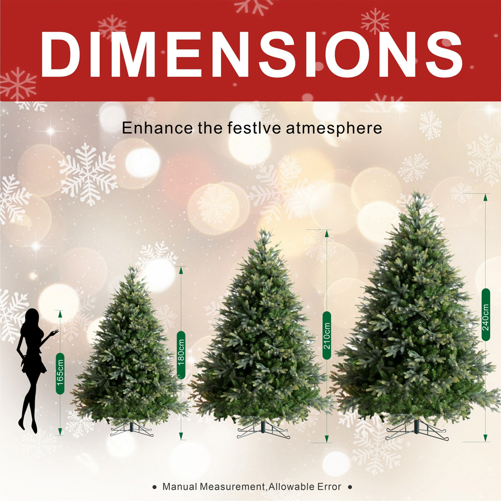 Abrihome Grand Fir Artificial Christmas Tree with 1253 Mixed Tips 6ft Image 8