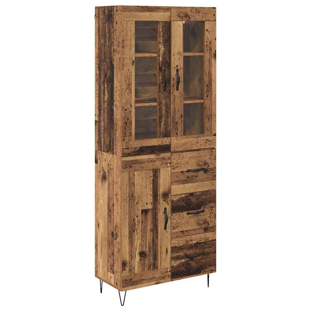 vidaXL 3 Door 3 Drawer Old Wood Sideboard Image 2