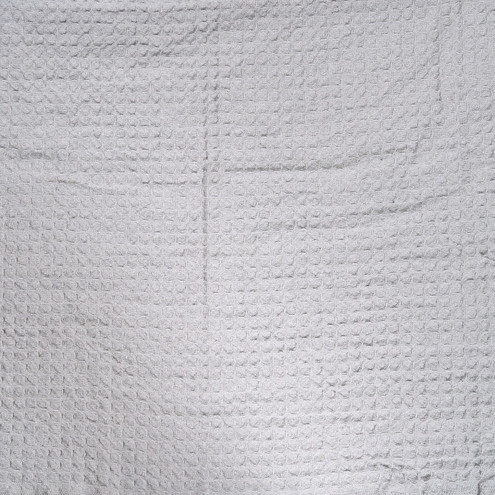 Waffle Cotton Throw Silver Image 4