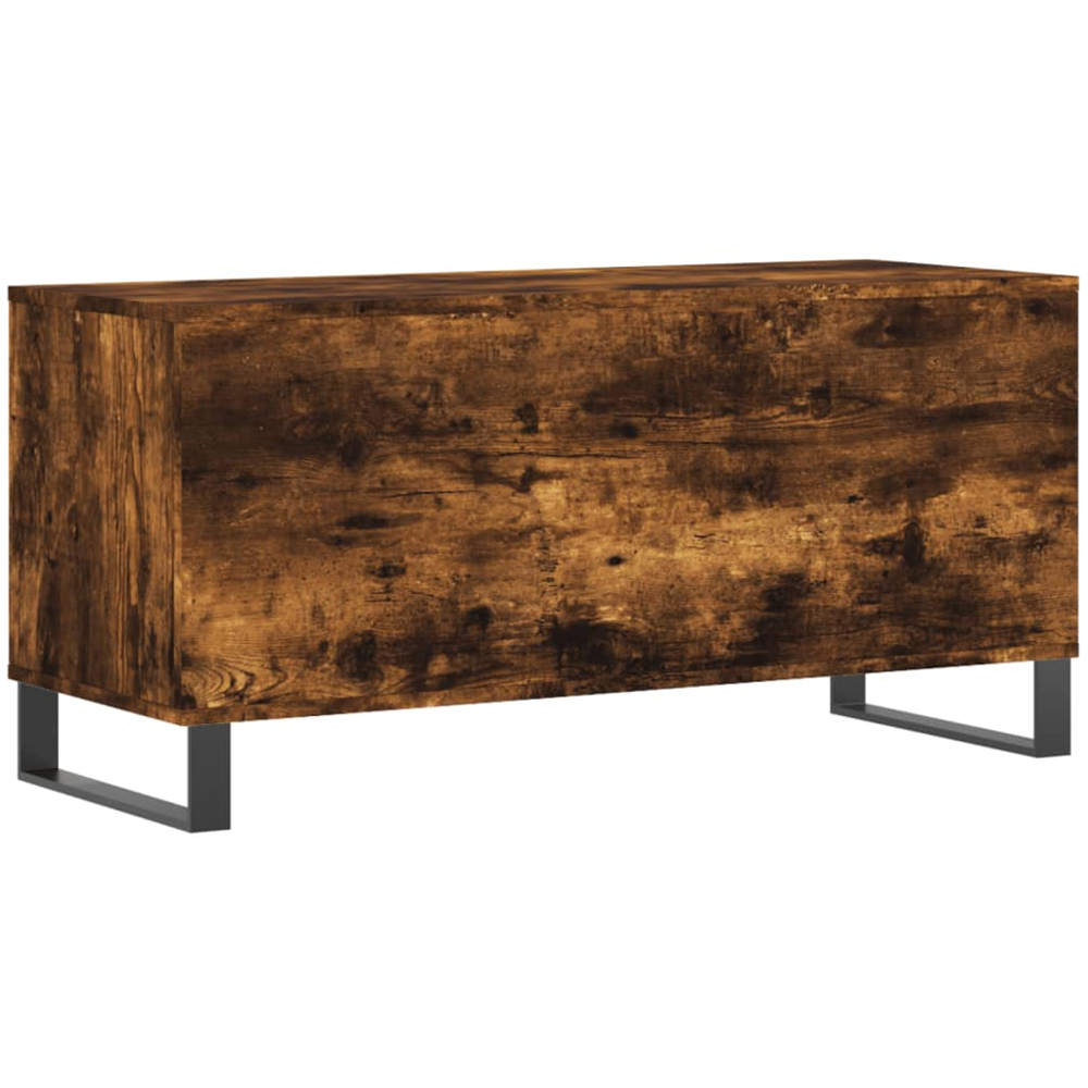 vidaXL 6 Shelf Smoked Oak Record Cabinet Image 6