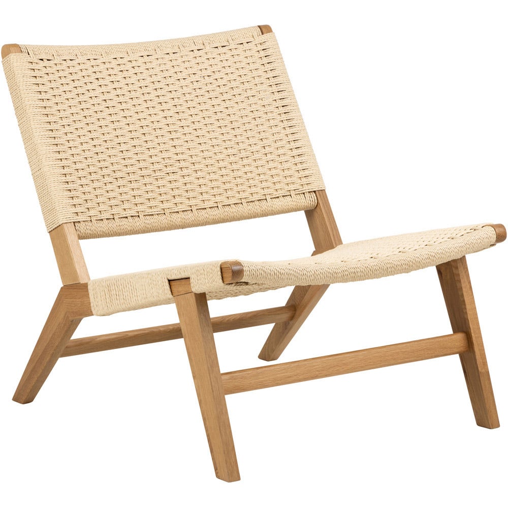 Florence Carson Off White and Oak Lounge Chair Image 2