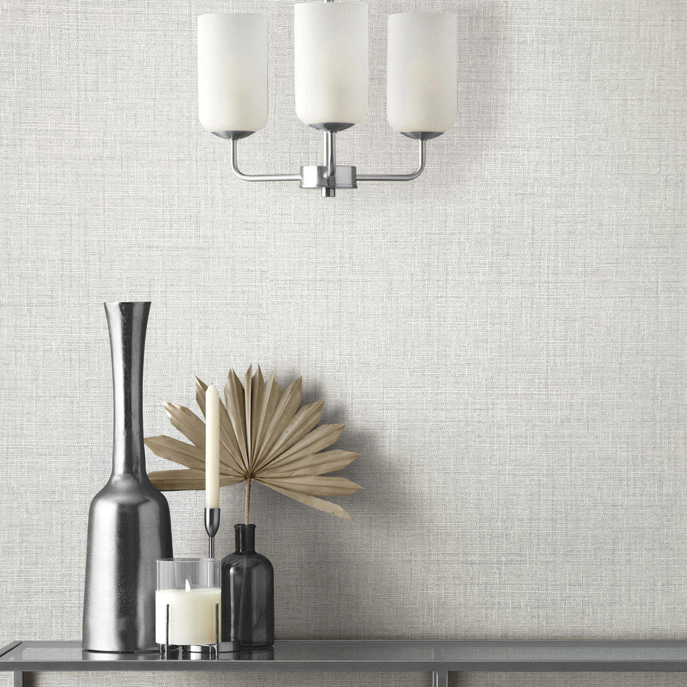 Fine Décor Larson Texture Fabric Effect Grey Wallpaper Image 3