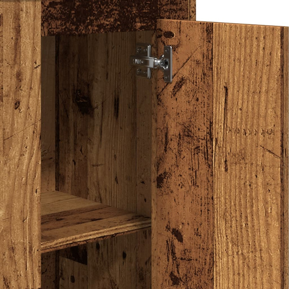vidaXL Single Door Single Drawer Old Wood Highboard Image 8