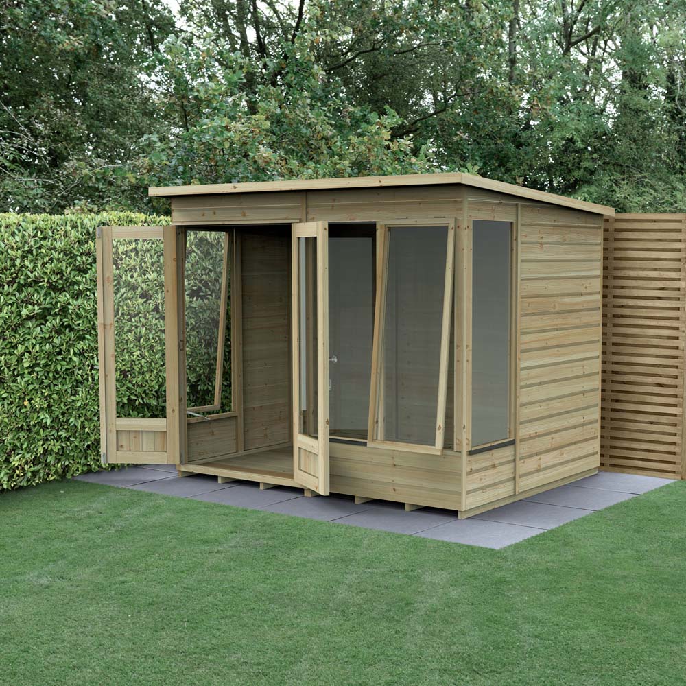 Forest Garden Beckwood 8 x 6ft 2 Opening Pent Summerhouse Image 6