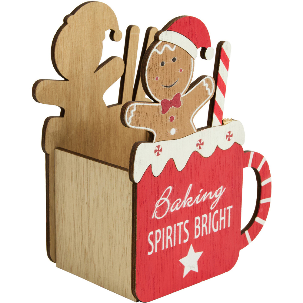 Wooden Gingerbread Mug Decoration Image 5