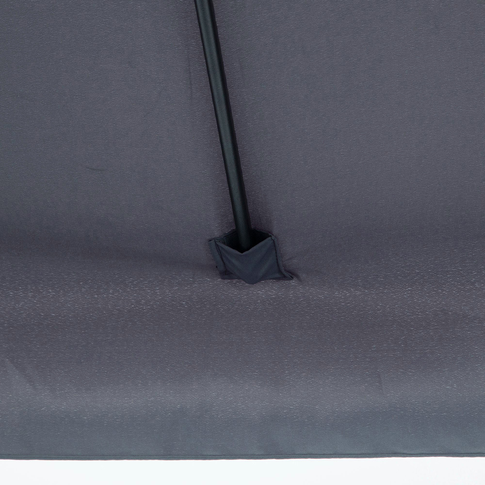 Outsunny Grey Crank Handle Half Parasol 2.7m Image 3