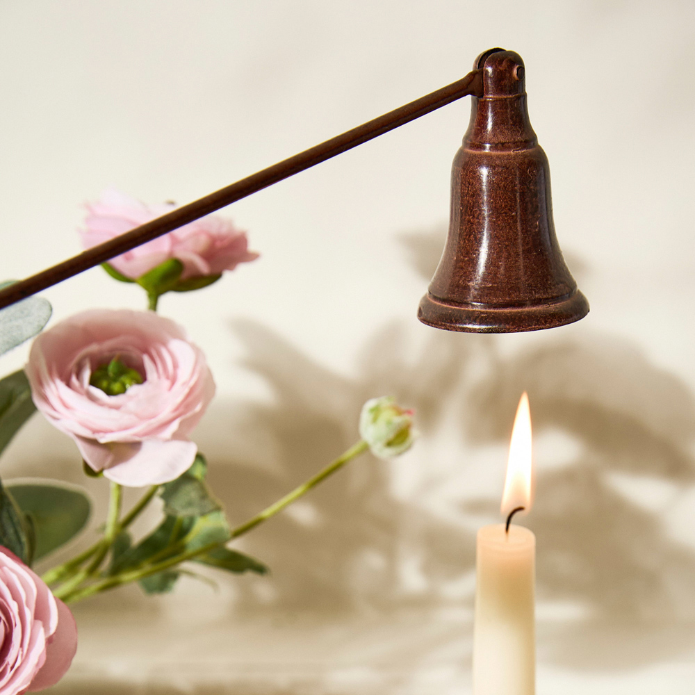 Dibor Antique Brown Cast Iron Candle Snuffer Image 3