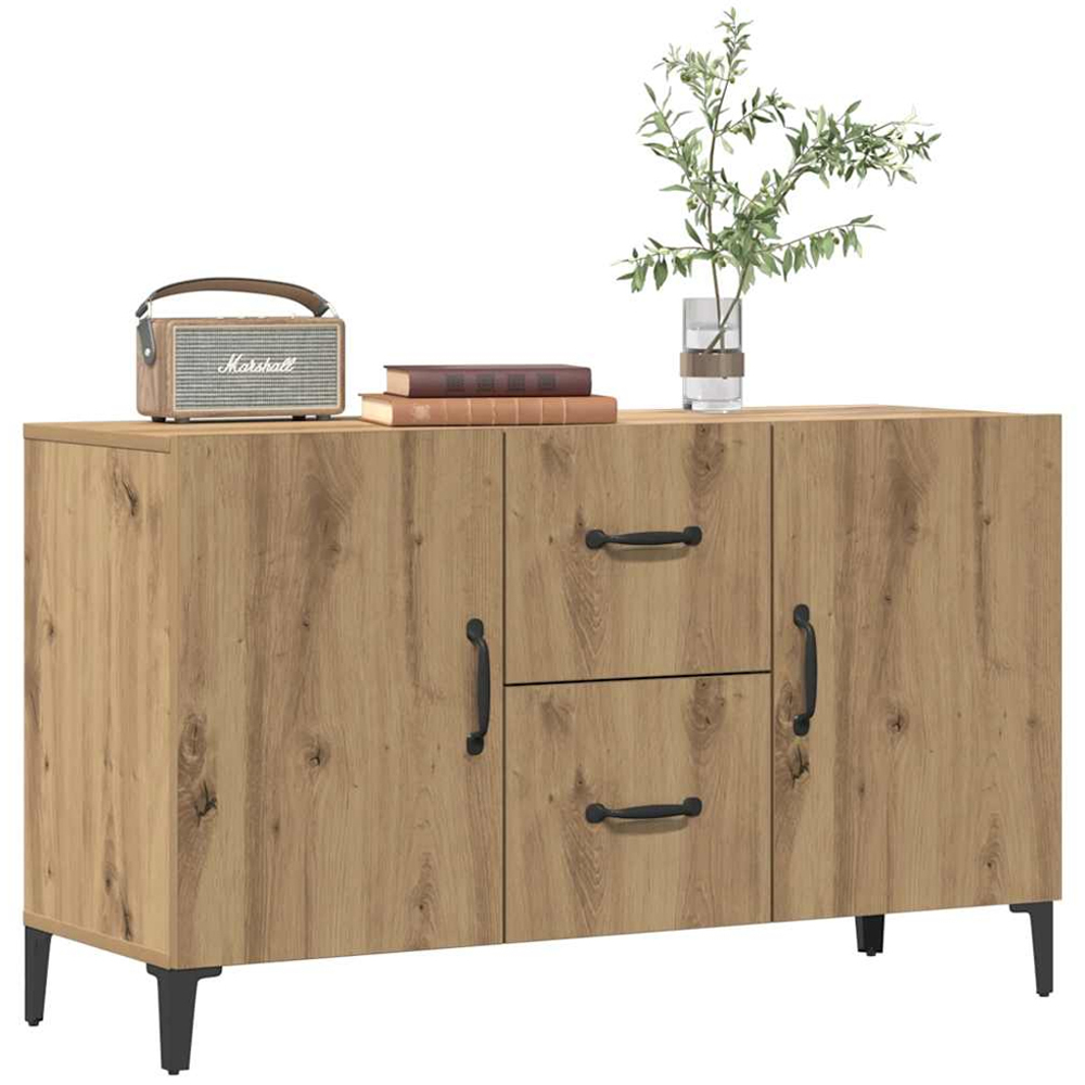 vidaXL 2 Door 2 Drawer Artisan Oak Sideboard Image 3